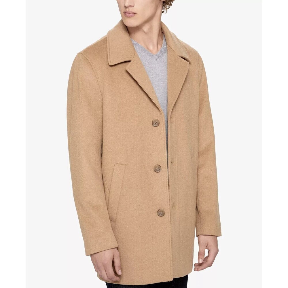 NEW Calvin Klein Men's M Long Wool-Blend Walker Coat • Reg Price $399